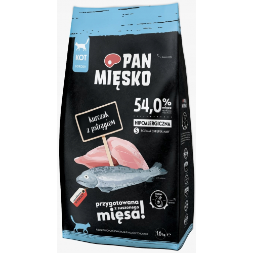 PAN MIĘSKO KOT KURCZAK Z PSTRĄGIEM S 1,6KG